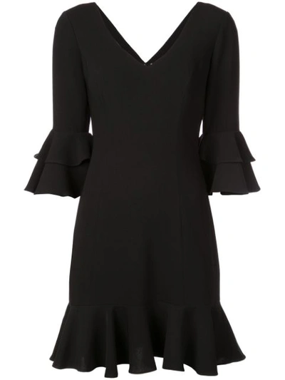 Cinq À Sept Flared Mini Dress In Black