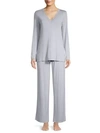 Natori Feather Essential Pajama Set In Slate Blue