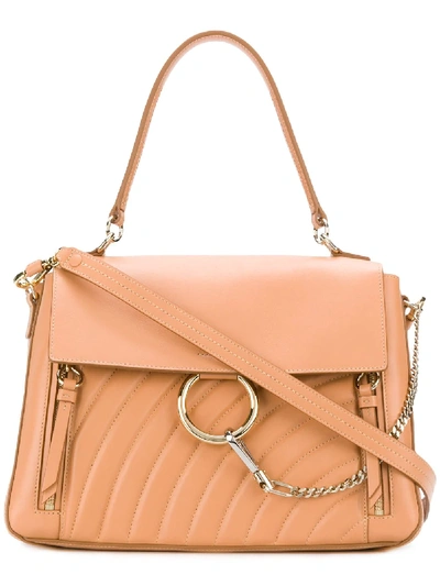 Chloé Faye Day Medium Handbag In Blushy Leather In Basic