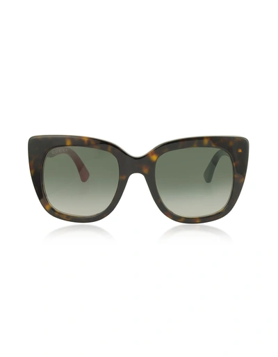 Gucci Squared-frame Optyl Sunglasses W/web Temples