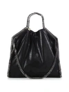 Stella Mccartney Three Chain Falabella Tote In Black