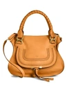 Chloé Medium Marcie Leather Satchel In Tan