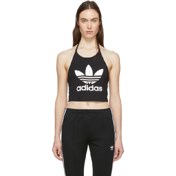 adidas trefoil halter tank top