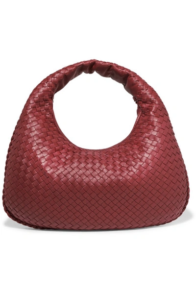 Bottega Veneta Intrecciato Leather Tote In Red