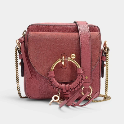 See By Chloé | Joan Mini Crossbody Bga In Rusty Pink Grained Cowskin And Suede