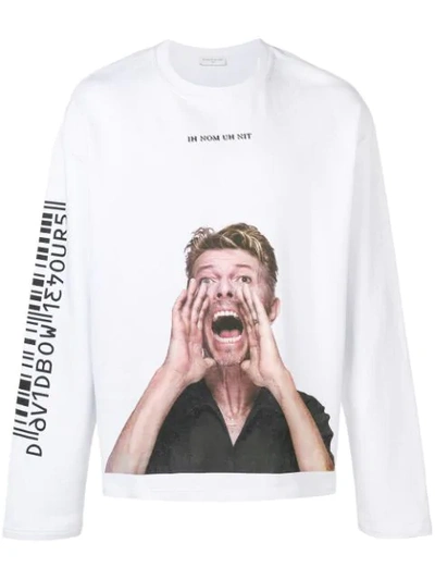 Ih Nom Uh Nit 'bowie Scream' Sweatshirt In White