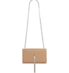 Saint Laurent Medium Kate - Tassel Calfskin Leather Shoulder Bag - Beige In Taupe Fonce