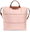 Longchamp Le Pliage 21-inch Expandable Travel Bag In Pink Ice