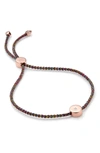 Monica Vinader Linear Solo Diamond Friendship Bracelet In Rose Gold/ Diamond