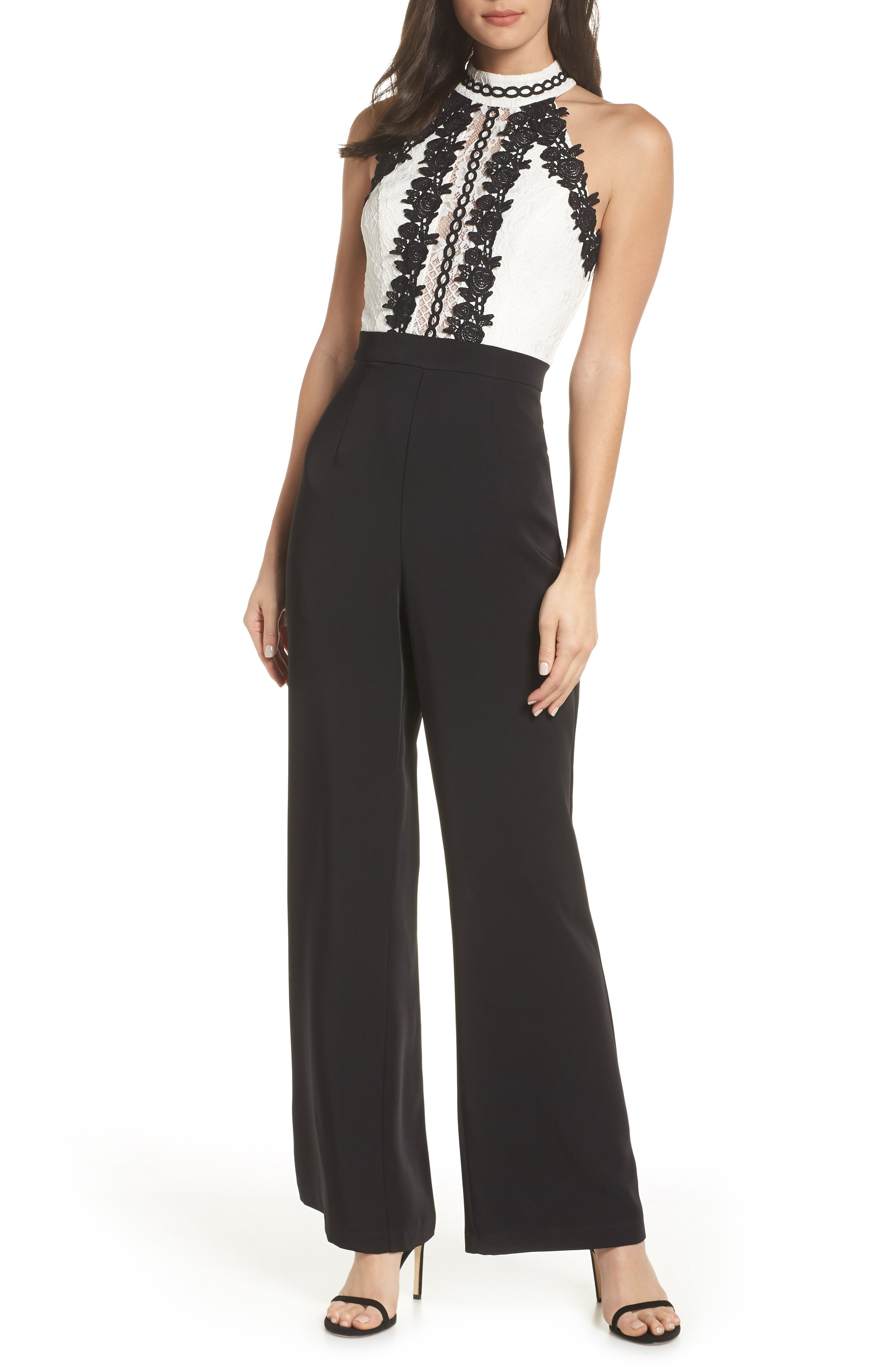 harlyn lace illusion top jumpsuit