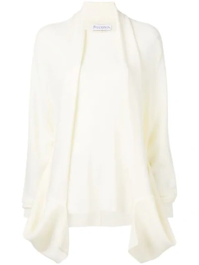 Jw Anderson Knitted Draped Jumper In Neutrals