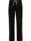 Miu Miu Side Stripes Detail Track Trousers In Black