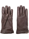 Gucci Bee Motif Gloves In Brown