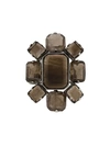 Goossens Stones Brooch In Brown