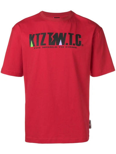Ktz Mountain Letter T-shirt In Red