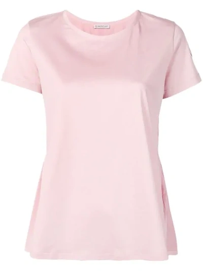 Moncler Tiered Back T-shirt In Pink