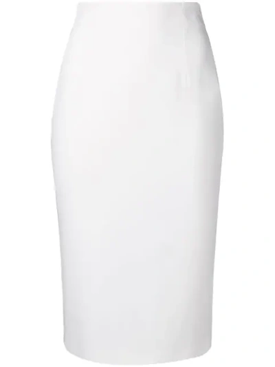 Alexander Mcqueen Pencil Skirt In White