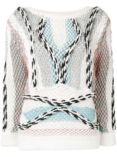 Peter Pilotto Chunky Knitted Cord Jumper In Cotton Cord Pastel