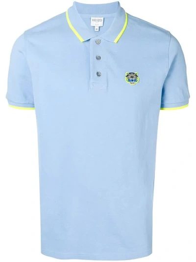 Kenzo Tiger Polo Shirt In Blue