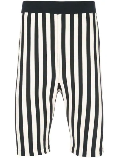 Marni Striped Casual Shorts In Black