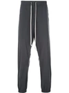 Rick Owens Dropped Crotch Track Trousers In Blue