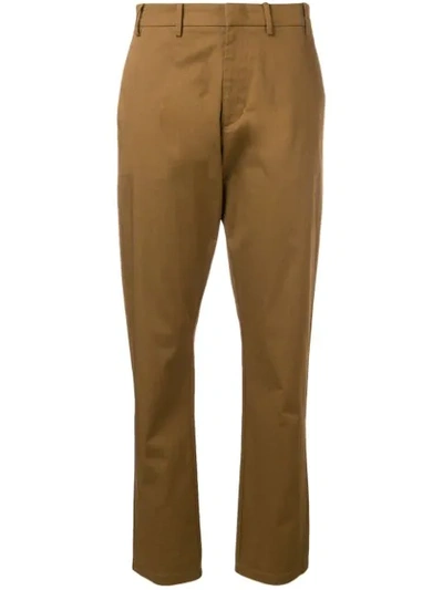 N°21 Slim-fit Tailored Trousers In Brown
