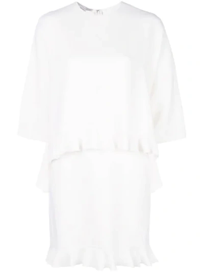 Stella Mccartney Ruffle Trim Dress In White