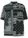 Sacai Bandana Print Half Sleeve T In Black