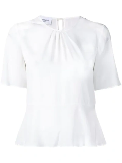 Dondup Flared Short-sleeve T-shirt In White