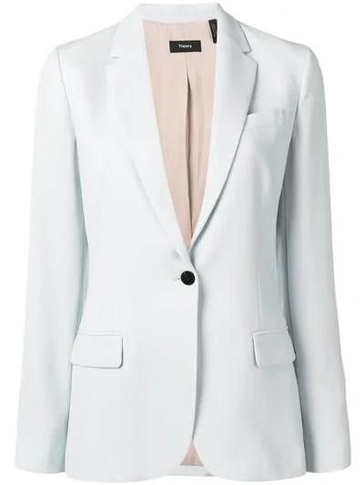 Theory Tailored Blazer Jacket In Blue