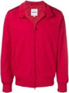 Aspesi High Neck Bomber Jacket In Red