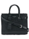 Saint Laurent Sac De Jour Croc Effect Tote In Black