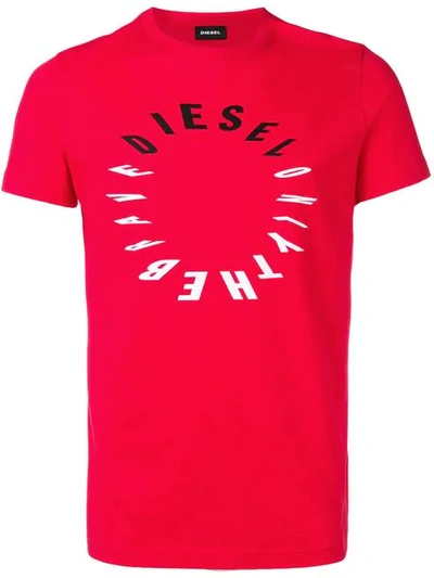 Diesel T-diego-y2 T-shirt In Red