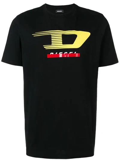 Diesel T-just-y4 T-shirt In Black