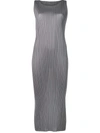 Issey Miyake Pleats Please By  Micro Pleated Midi Dress - Grey