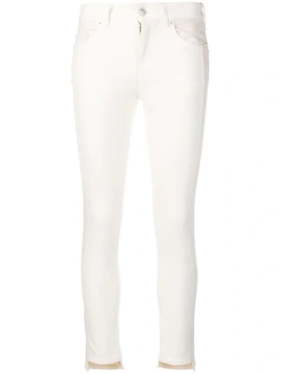 Alexander Mcqueen Panelled Skinny Jeans In Neutrals