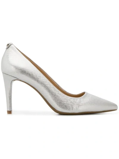 Michael Kors Pointed Toe Pumps In Silver