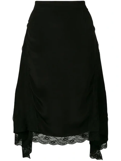 Iro Lace Trim Midi Skirt In Black