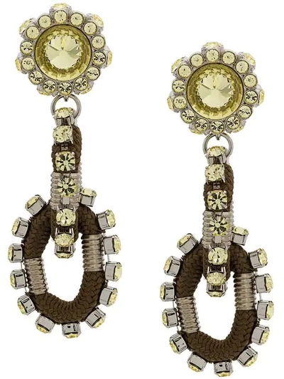 Dsquared2 Ohrringe Mit Kristallen In Green
