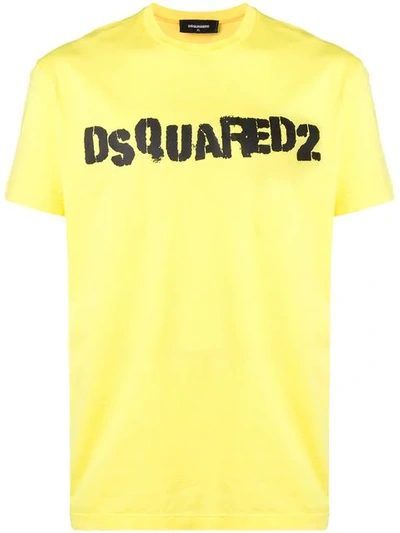 Dsquared2 Logo T In Yellow