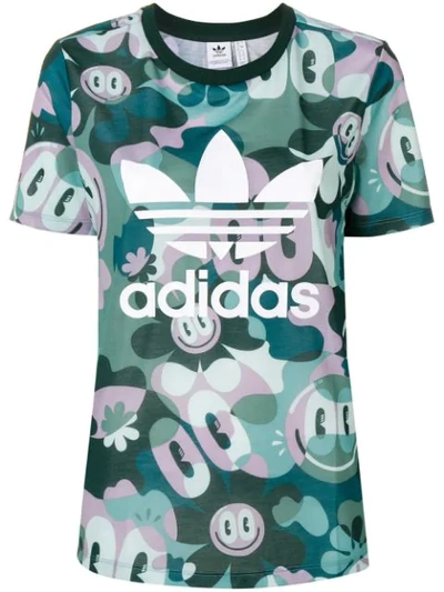 Adidas Originals Treefoil T In Green