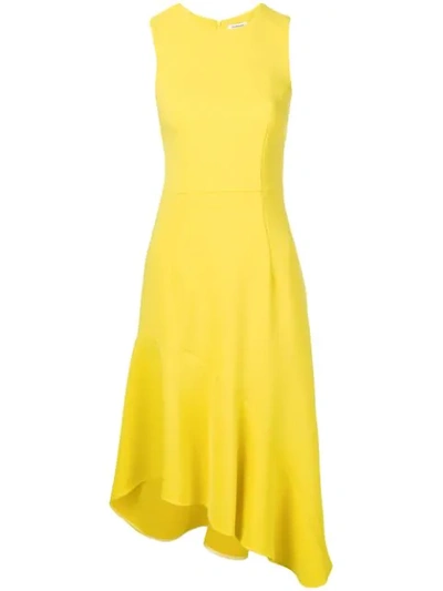 P.a.r.o.s.h Sleeveless Asymmetric Dress In Yellow