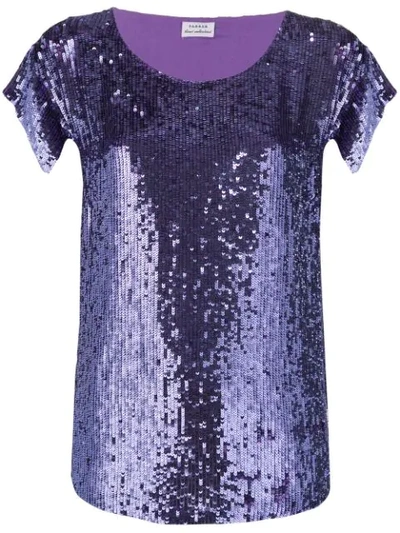 P.a.r.o.s.h Sequin Embroidered Blouse In Purple