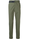 Sacai Belted Trousers In Green