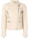 Belstaff Sidney Leather Jacket In Neutrals