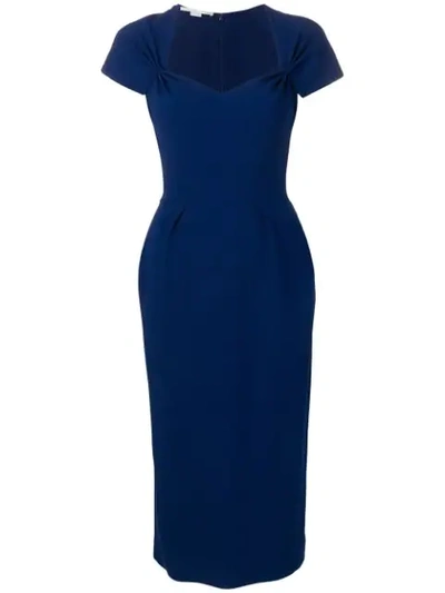 Stella Mccartney Cinched Midi Dress In Blue