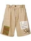 Dsquared2 Patch Detail Shorts In Brown