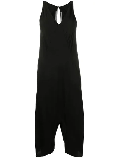 Rick Owens Cropped Jumpsuit In Black