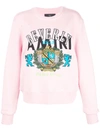 Amiri Beverly Hills Crew Neck Sweatshirt In Pink