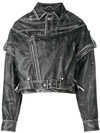 Manokhi Polo Biker Jacket In Black